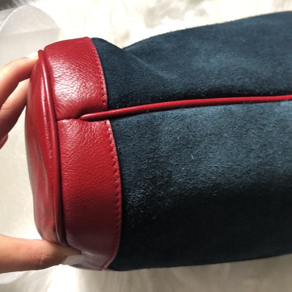 🆕 💯% Auth GUCCI Shoulder Bag - Suede Gucci Bag - Linea Rajah Bucket Bag - Picture 15 of 16